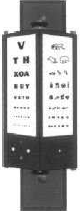 Internally Illuminated Rotating Drum Distance Vision With Four Test. Douchrome Test, Worth 4 Dot Test, Friend Test And Spotlight